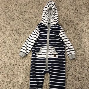Carters Boys Fleece Zip Up Jumpsuit
